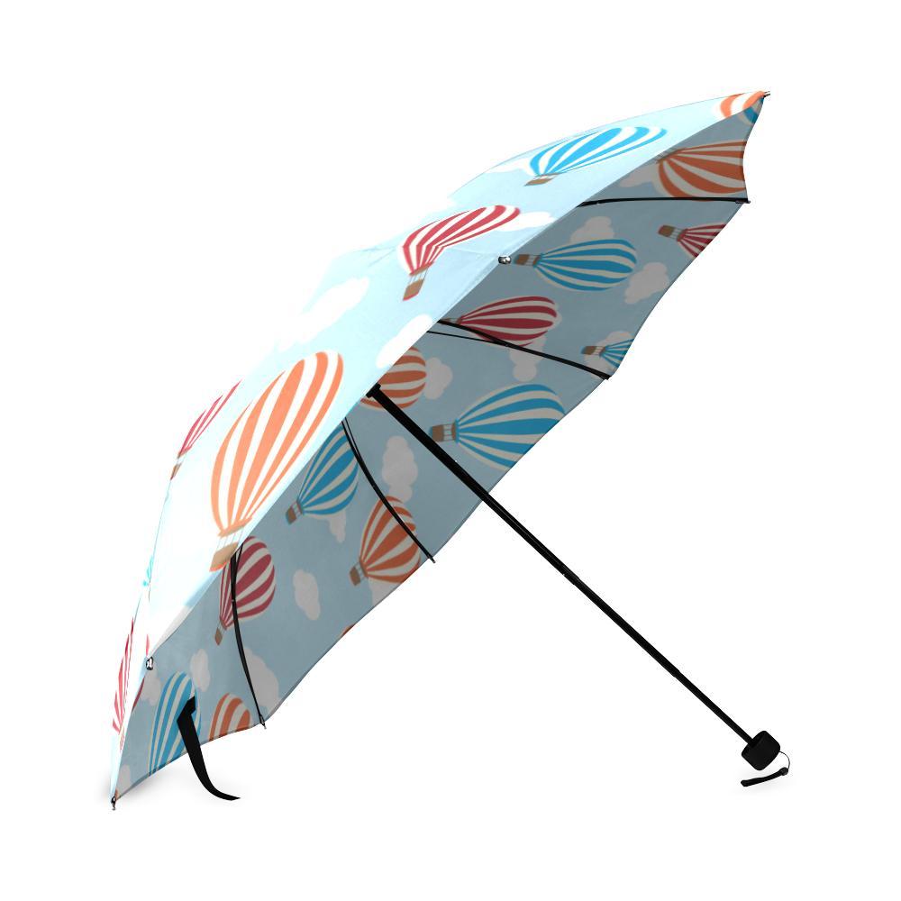 Hot Air Cloud Balloon Pattern Print Foldable Umbrella-grizzshop