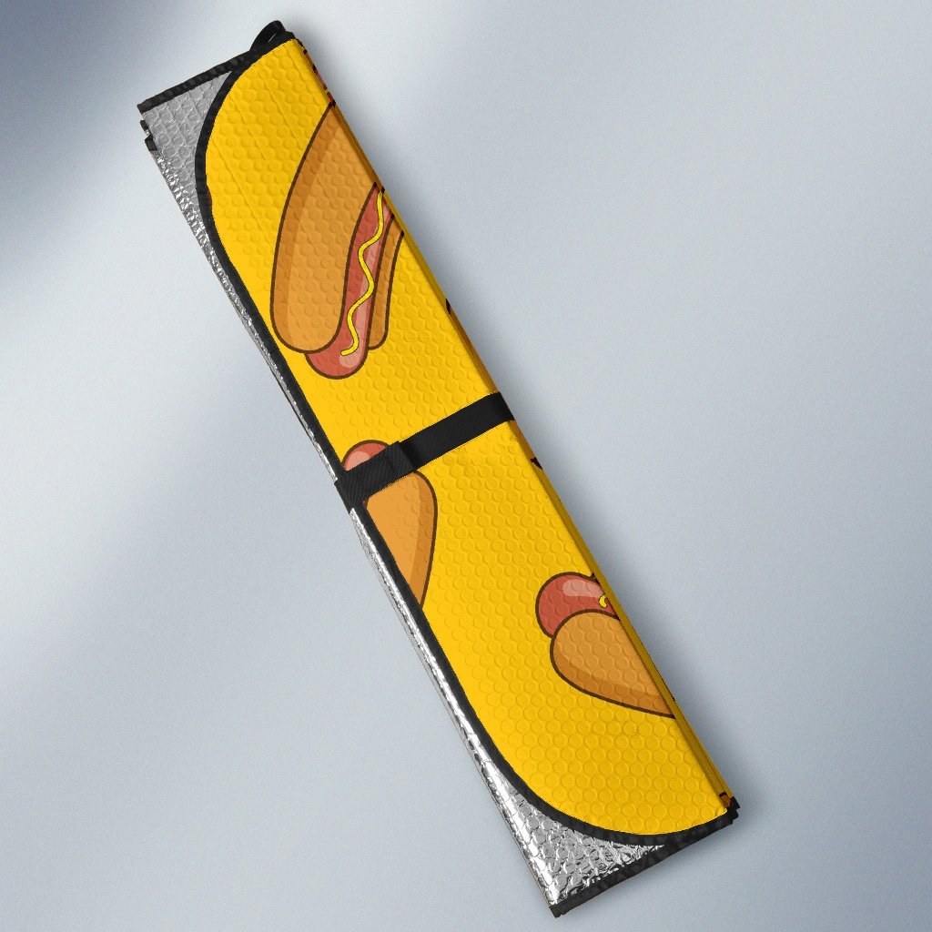 Hot Dog Pattern Print Car Sun Shade-grizzshop