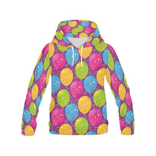 Hot Air Balloon Colorful Pattern Print Men Pullover Hoodie-grizzshop