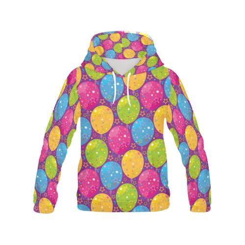 Hot Air Balloon Colorful Pattern Print Women Pullover Hoodie-grizzshop