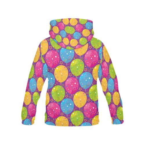 Hot Air Balloon Colorful Pattern Print Women Pullover Hoodie-grizzshop