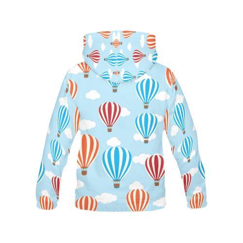 Hot Air Cloud Balloon Pattern Print Men Pullover Hoodie-grizzshop