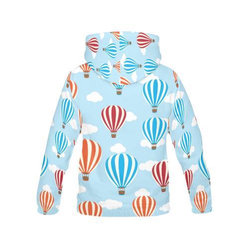 Hot Air Cloud Balloon Pattern Print Women Pullover Hoodie-grizzshop