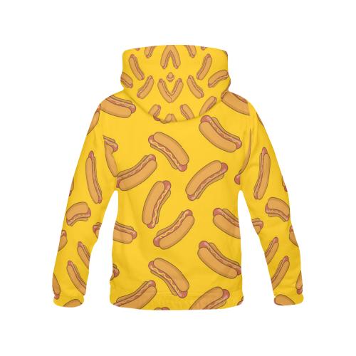 Hot Dog Pattern Print Men Pullover Hoodie-grizzshop