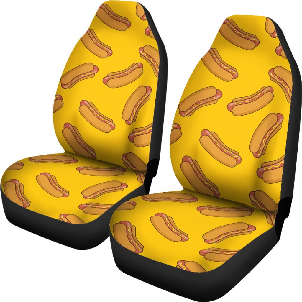 Hot Dog Pattern Print Universal Fit Car Seat Cover-grizzshop