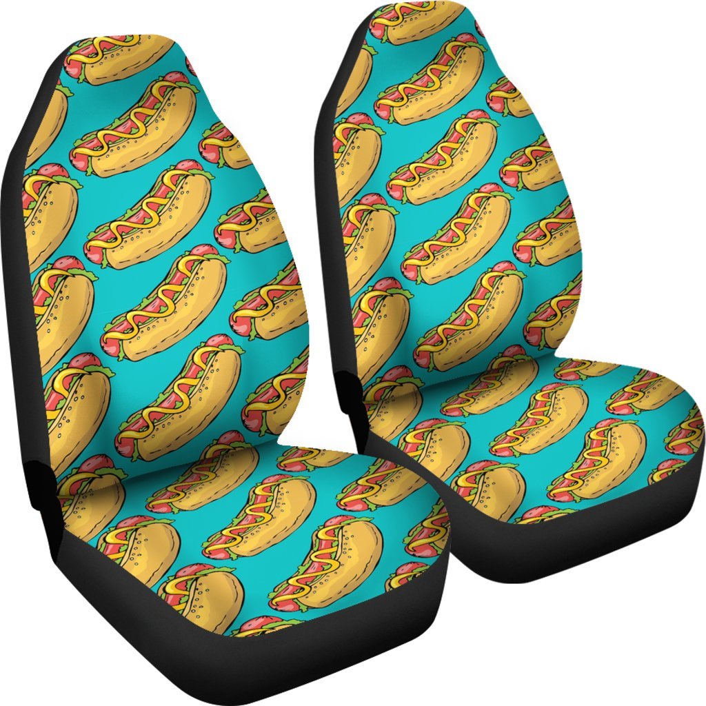 Hot Dog Print Pattern Universal Fit Car Seat Cover-grizzshop