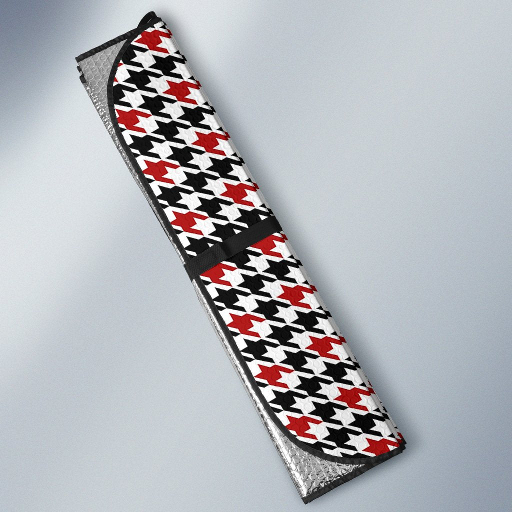 Houndstooth Print Pattern Car Sun Shade-grizzshop