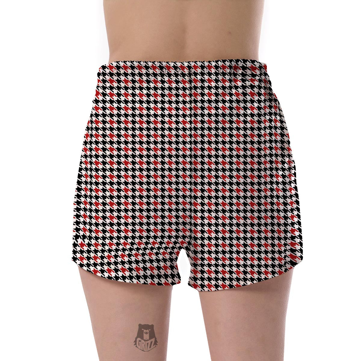 Houndstooth Print Pattern Women's Shorts-grizzshop