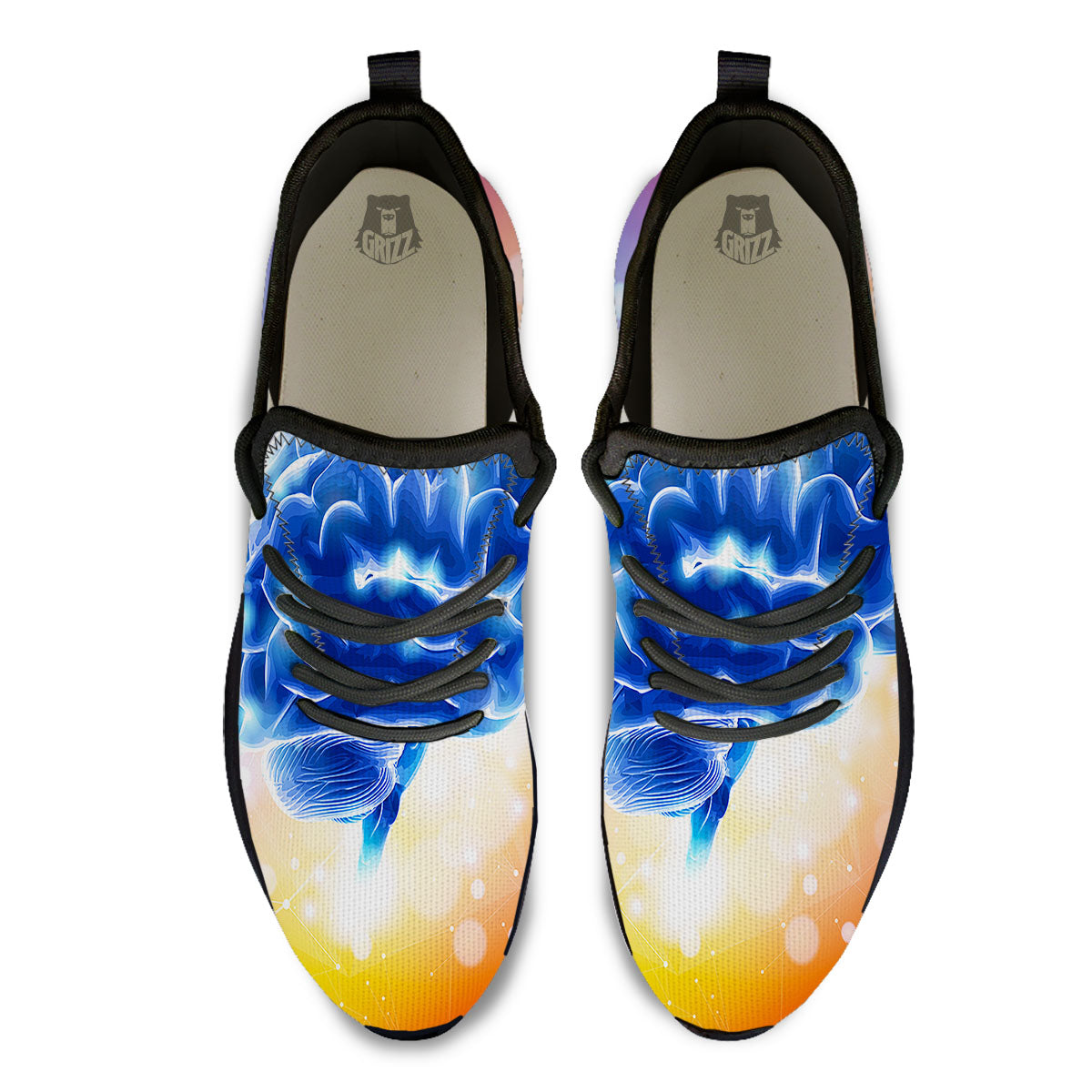 Human Brain Black Athletic Shoes-grizzshop