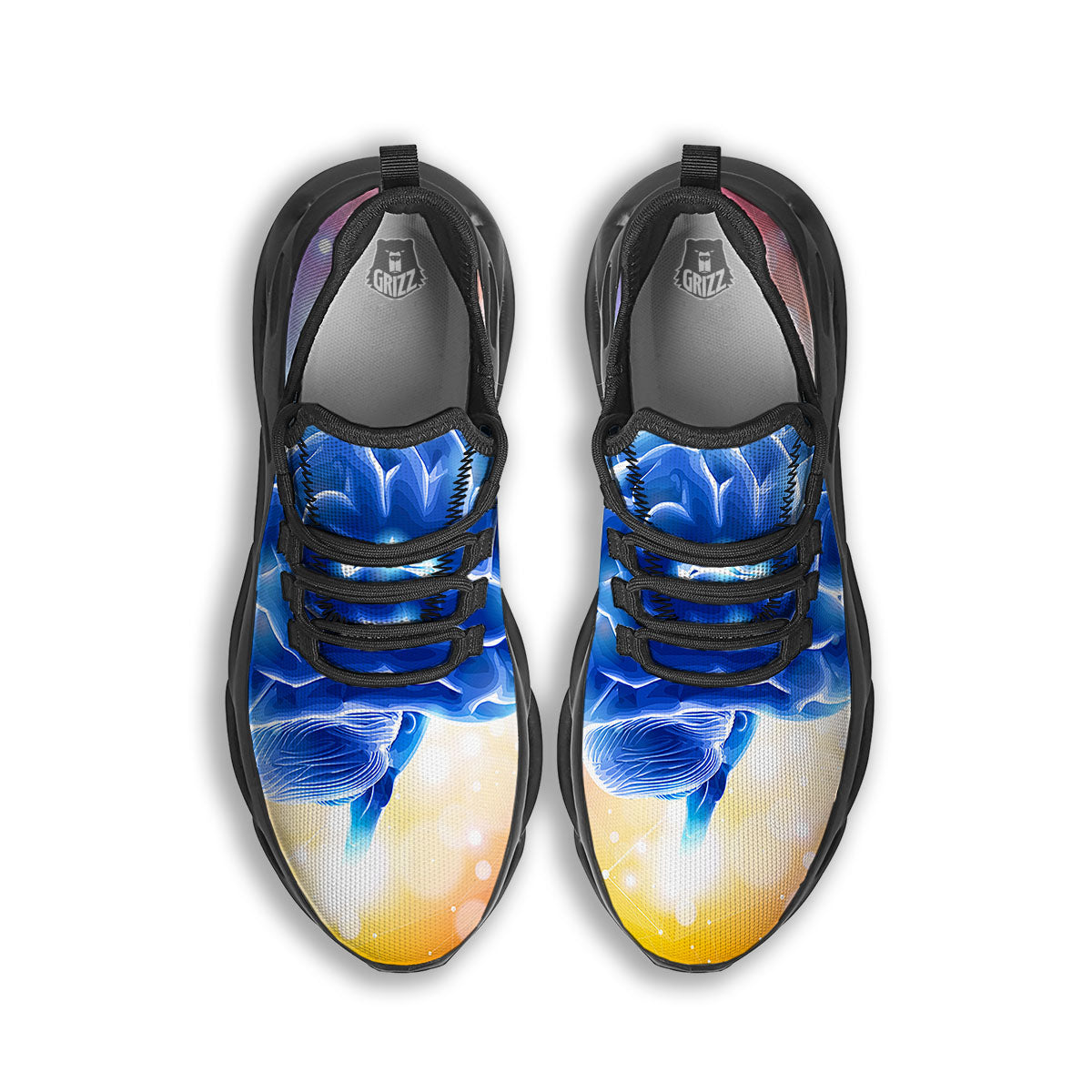 Human Brain Black Running Shoes-grizzshop