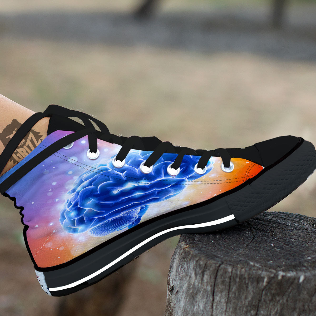 Human Brain High Top Shoes-grizzshop