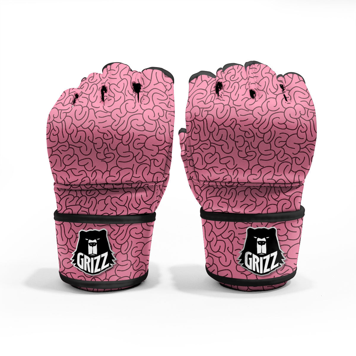 Human Brain Print Pattern MMA Gloves-grizzshop