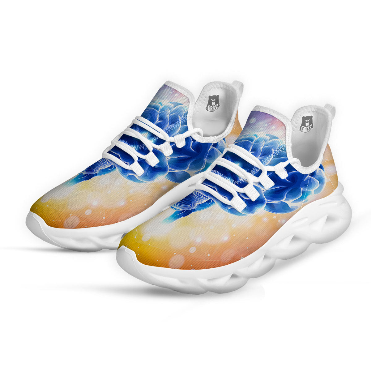 Human Brain White Running Shoes-grizzshop