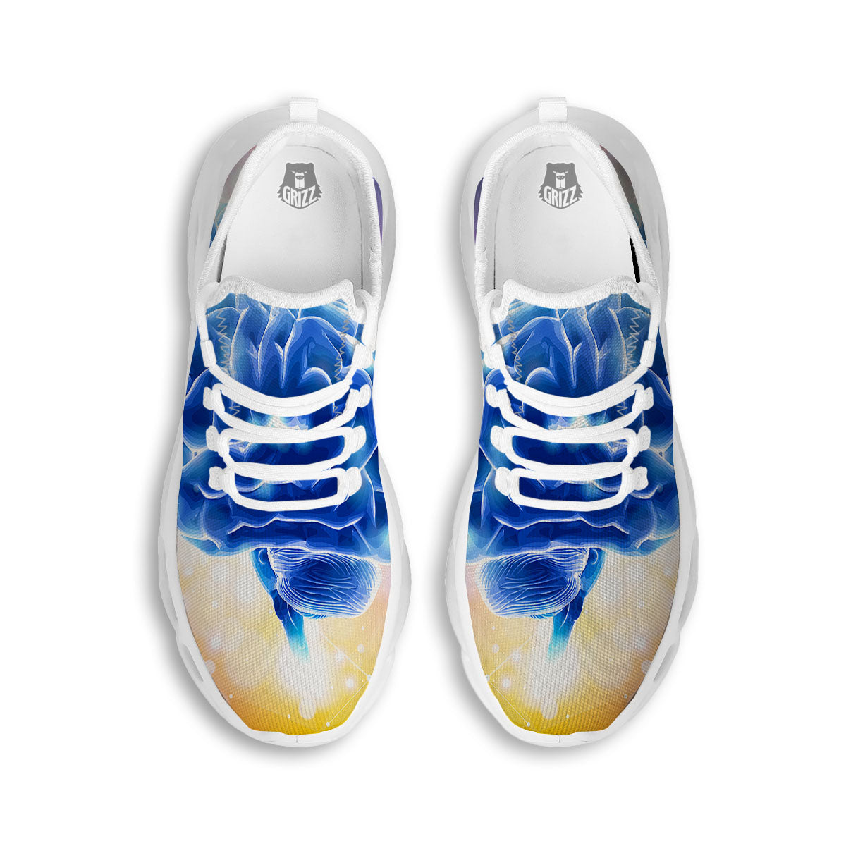 Human Brain White Running Shoes-grizzshop