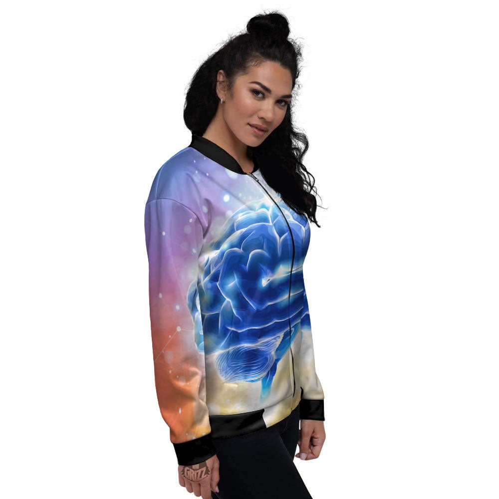 Human Brain Women's Bomber Jacket-grizzshop