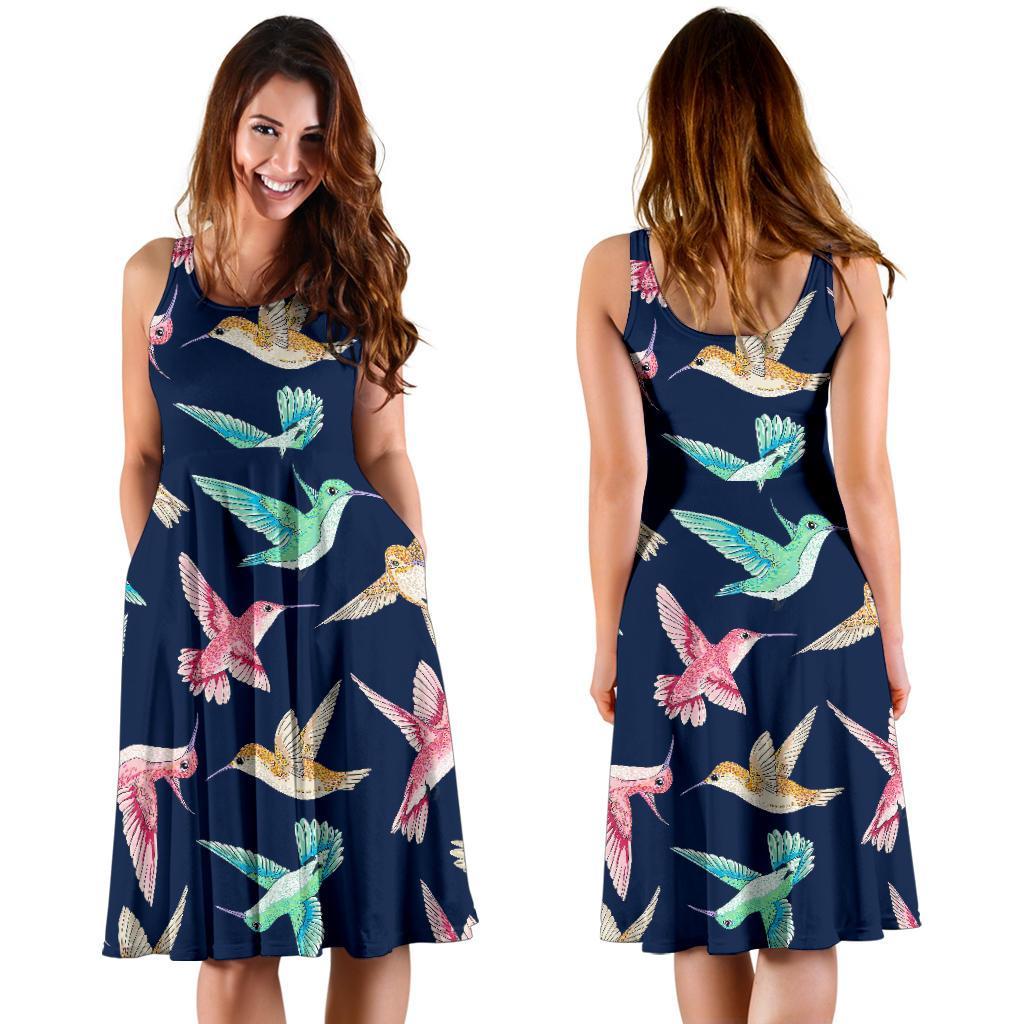 Hummingbird Colorful Dress-grizzshop