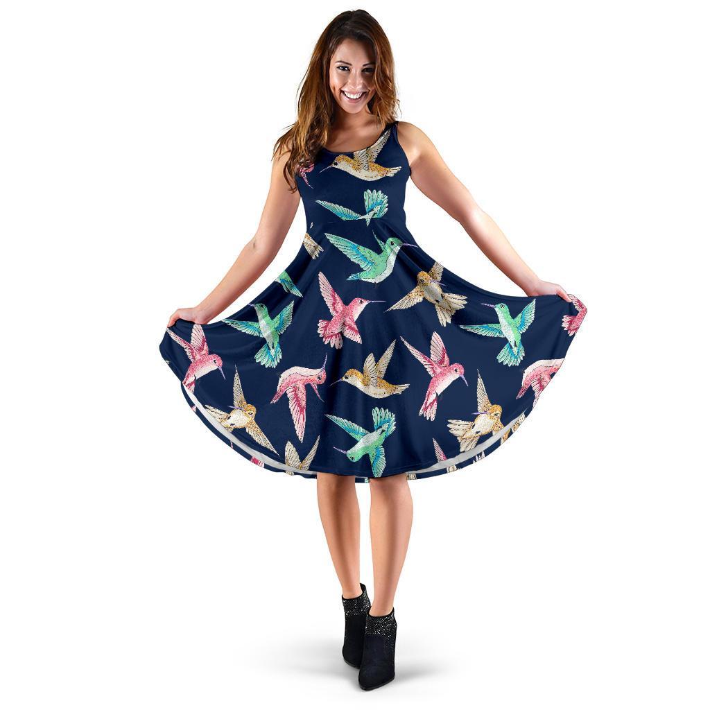 Hummingbird Colorful Dress-grizzshop