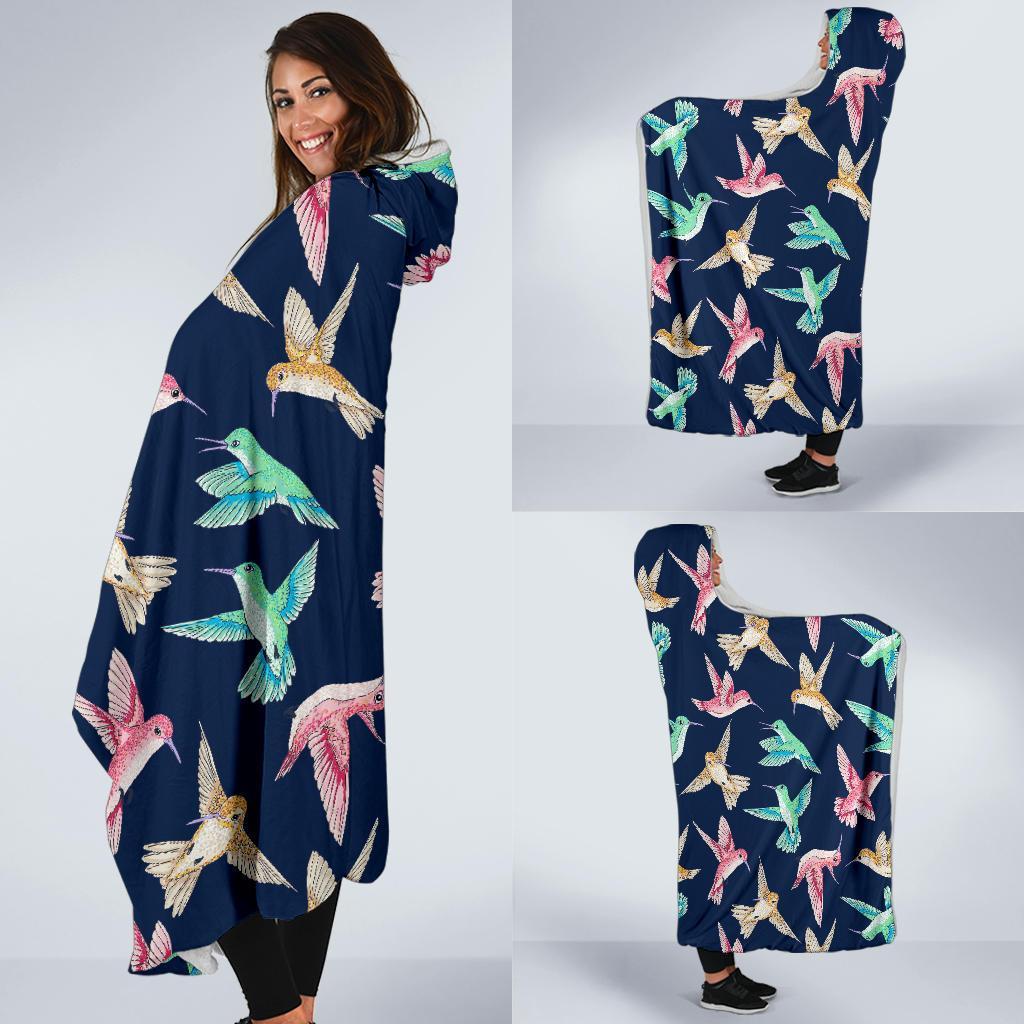 Hummingbird Colorful Hooded Blanket-grizzshop