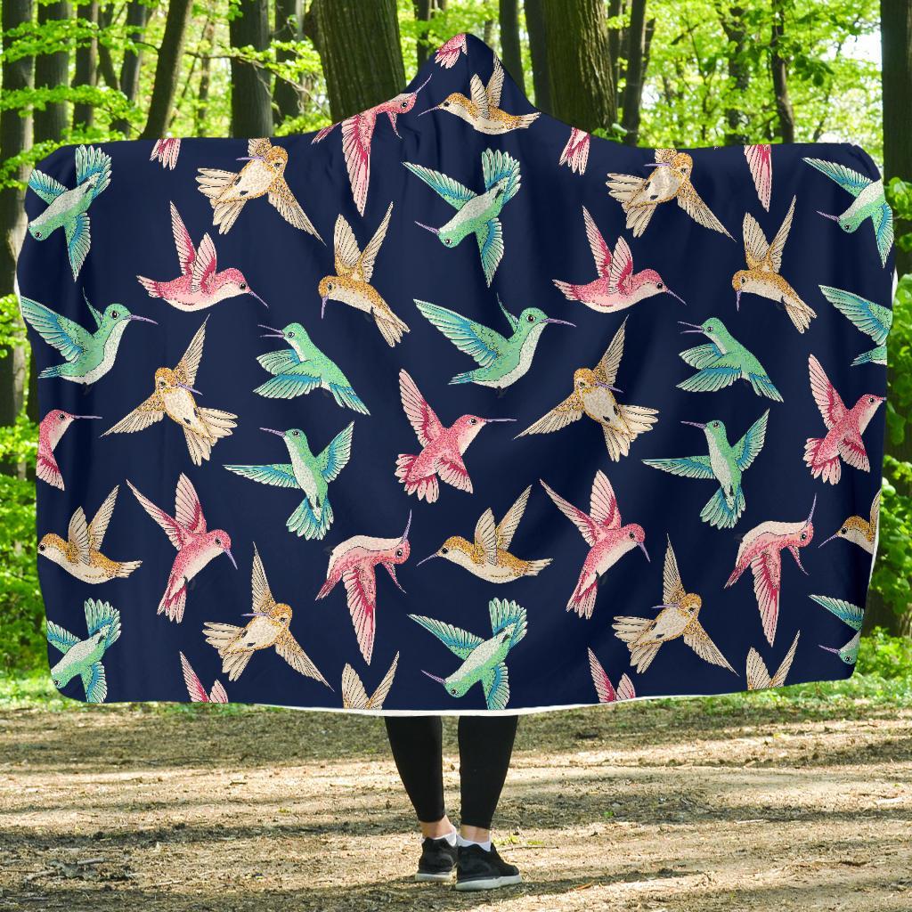Hummingbird Colorful Hooded Blanket-grizzshop