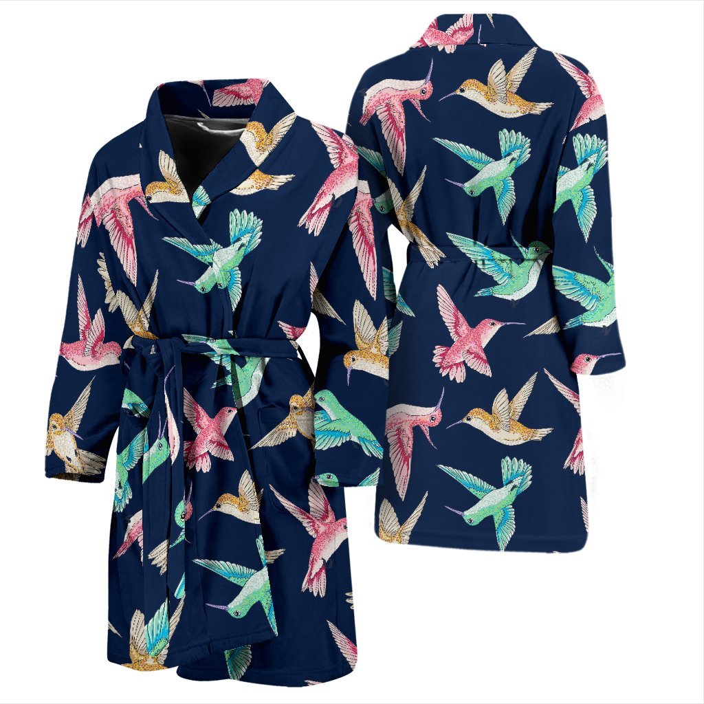 Hummingbird Colorful Men Long Robe-grizzshop