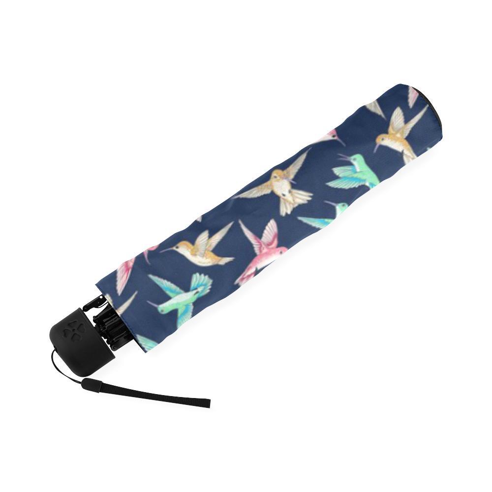 Hummingbird Colorful Pattern Print Foldable Umbrella-grizzshop