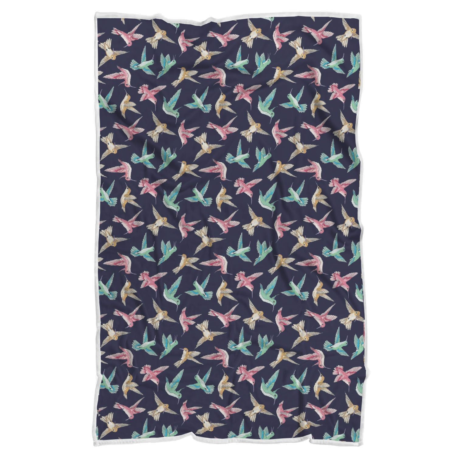 Hummingbird Colorful Pattern Print Throw Blanket-grizzshop
