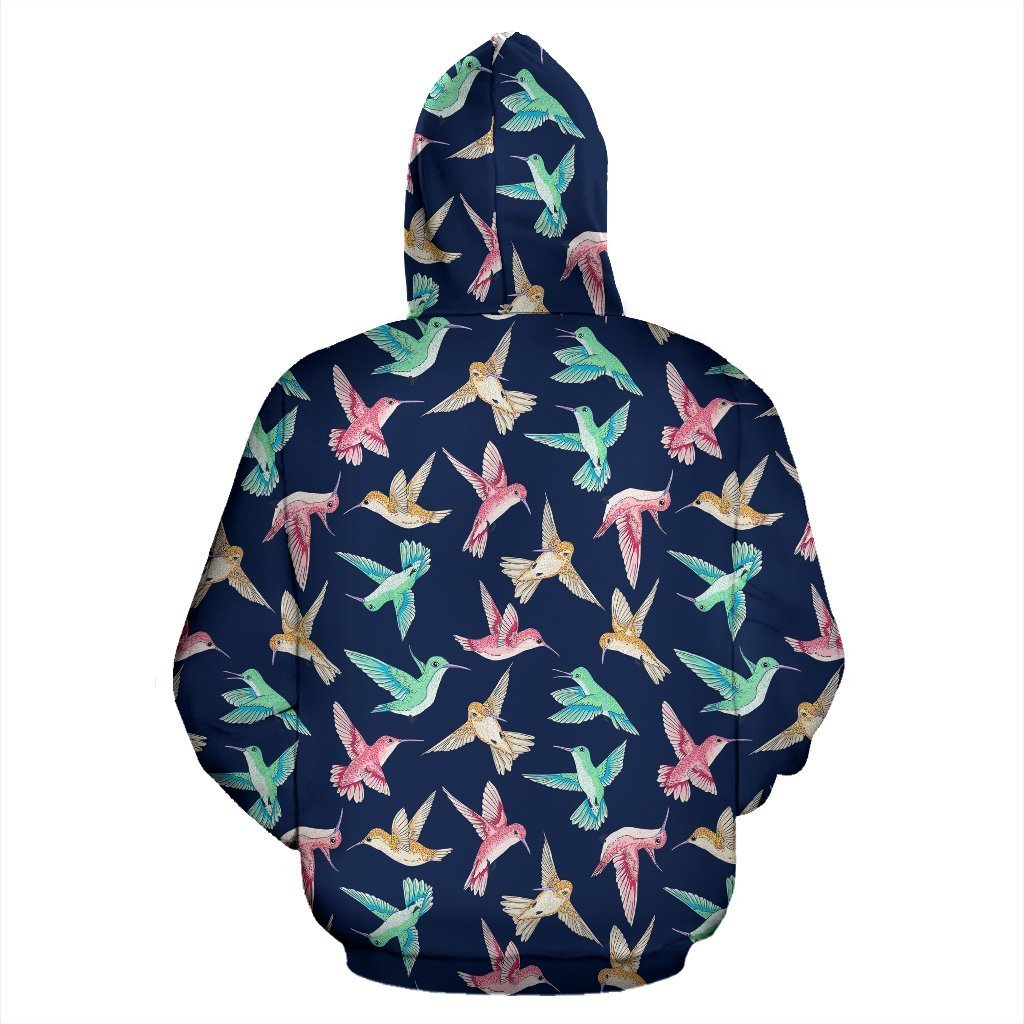 Hummingbird Colorful Pattern Print Women Men Pullover Hoodie-grizzshop