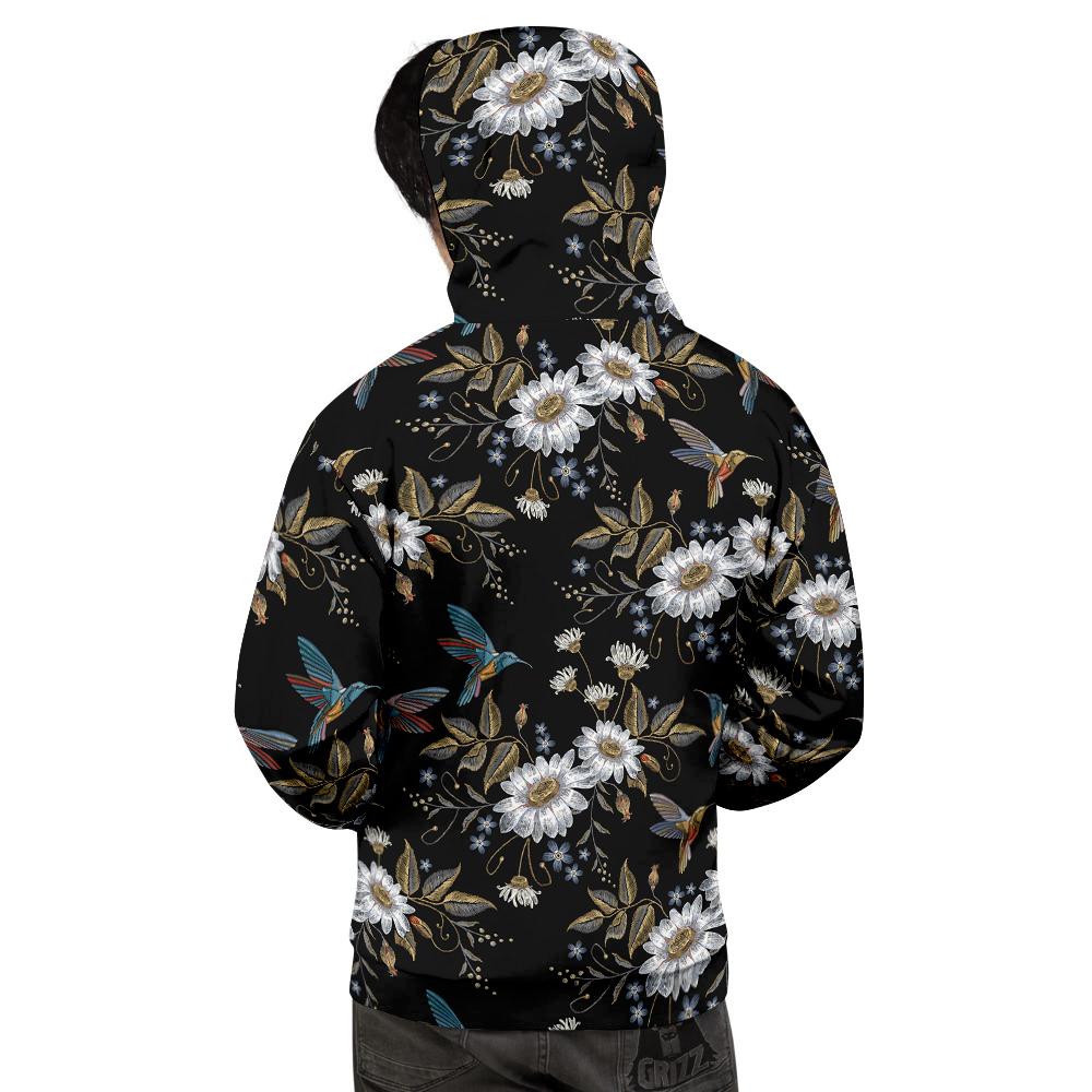 Hummingbird Floral Vintage Print Pattern Men's Hoodie-grizzshop