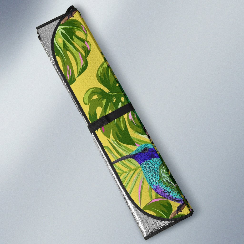 Hummingbird Palm Leaves Car Sun Shade-grizzshop