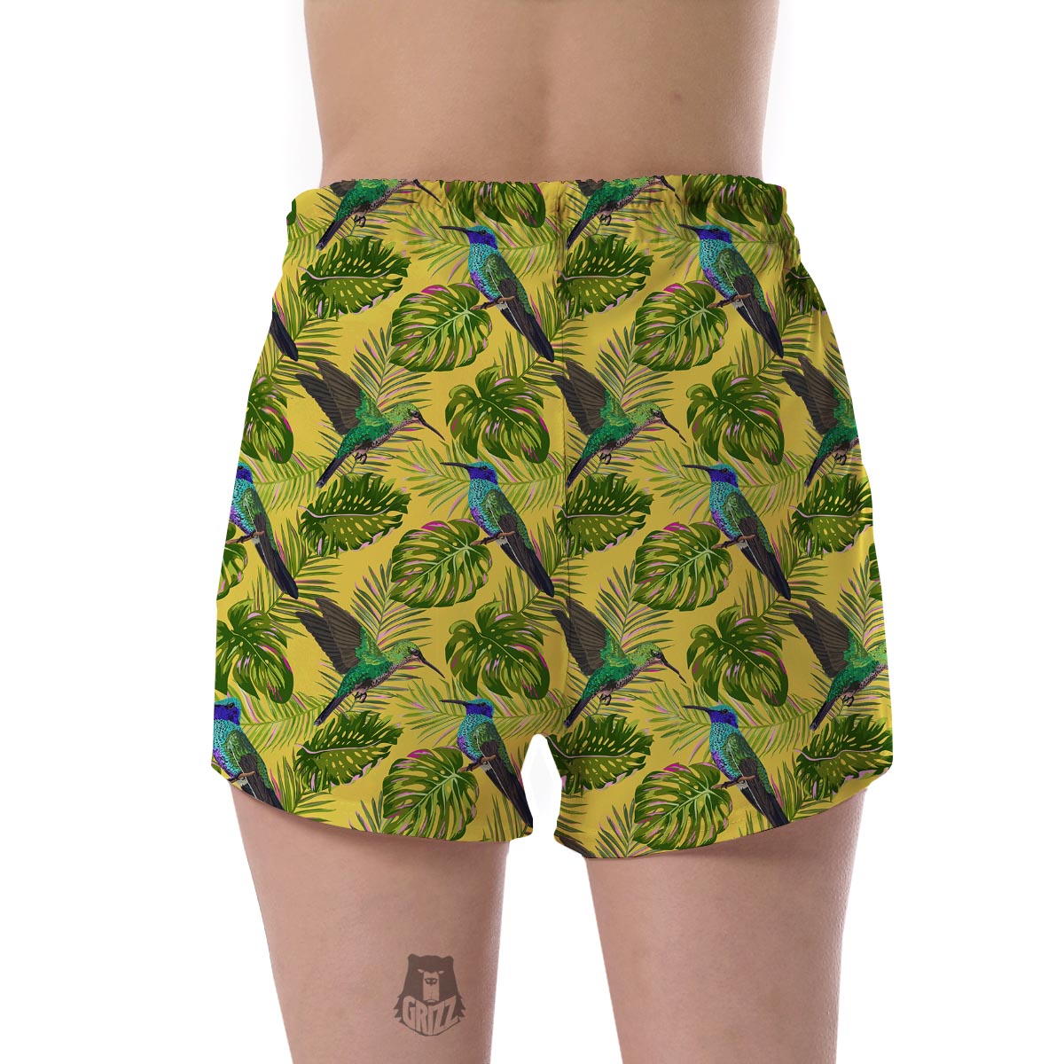 Hummingbird Palm Leaves Women's Shorts-grizzshop