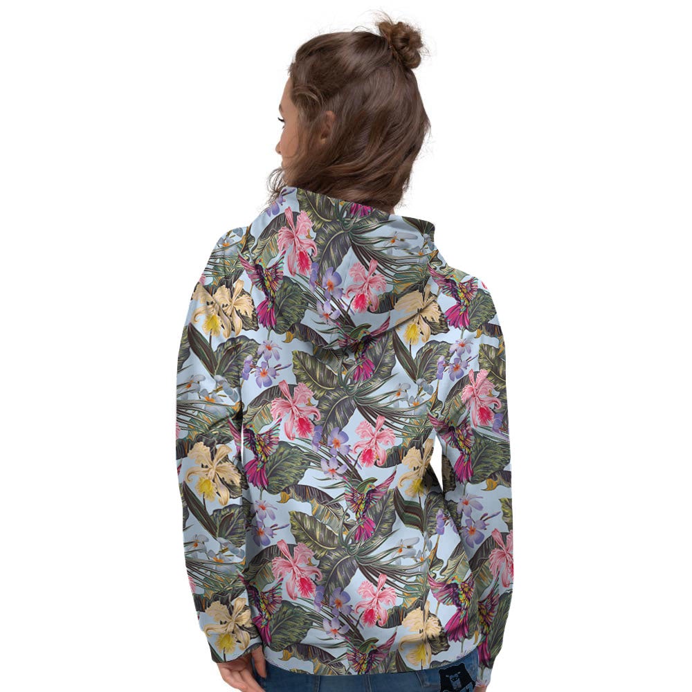 Hummingbird Tropical Print Pattern Women's Hoodie-grizzshop