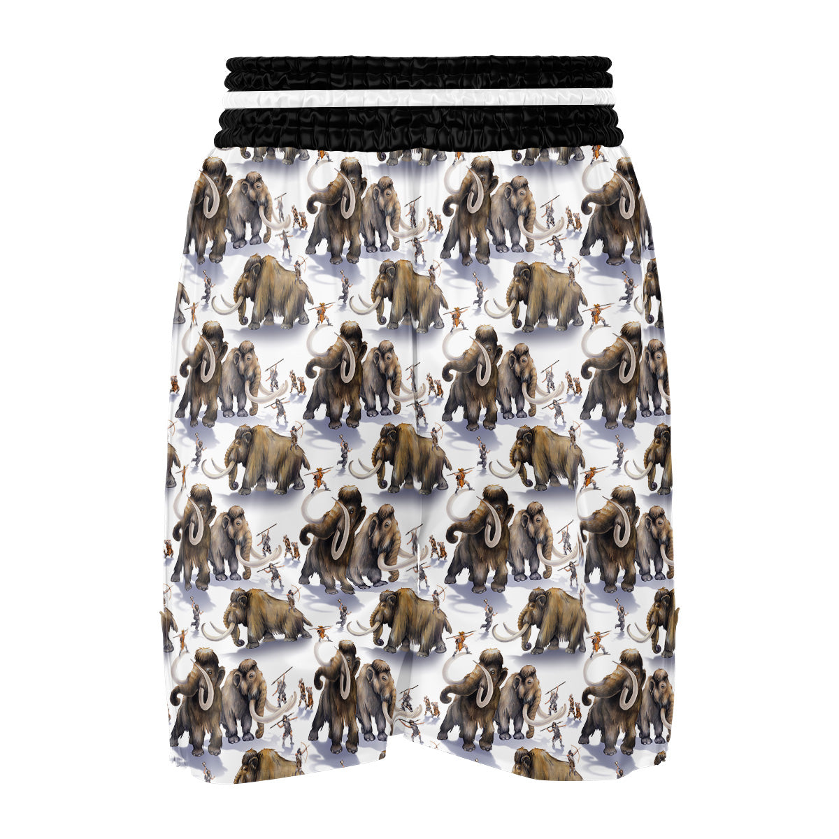 Hunting Mammoth Print Pattern Boxing Shorts-grizzshop