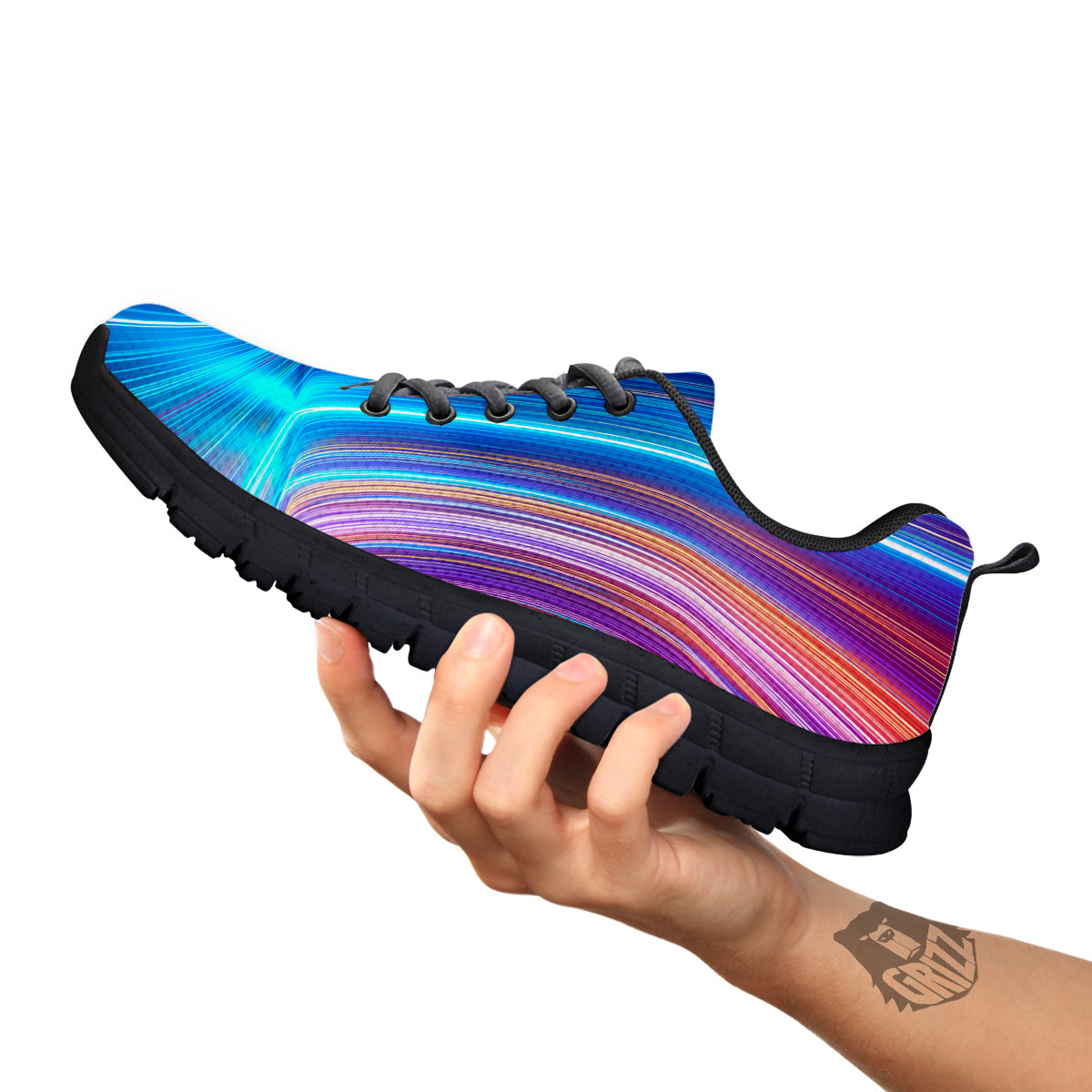 Hyperspace Colorful Print Black Sneaker-grizzshop