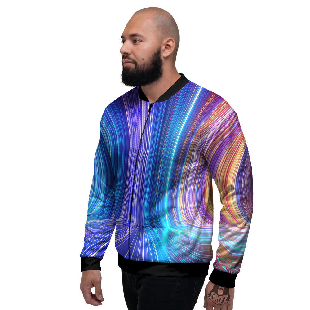 Hyperspace Colorful Print Men's Bomber Jacket-grizzshop