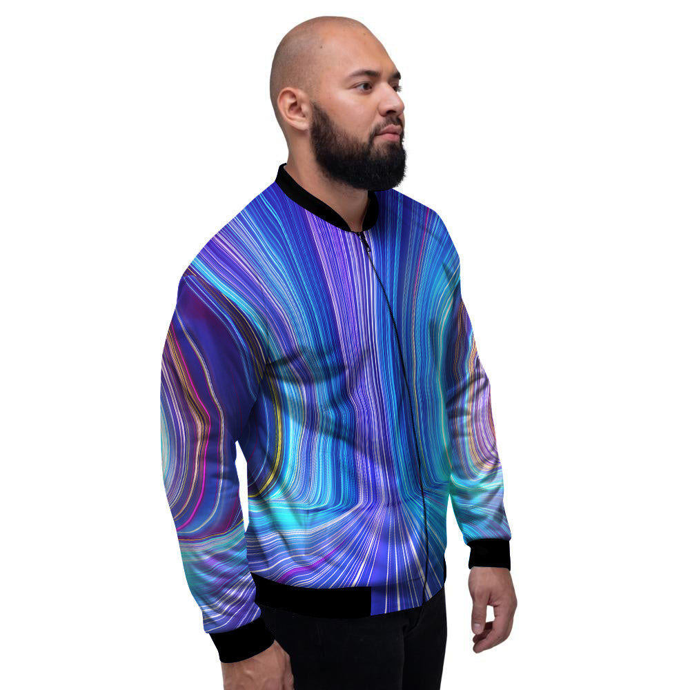 Hyperspace Colorful Print Men's Bomber Jacket-grizzshop