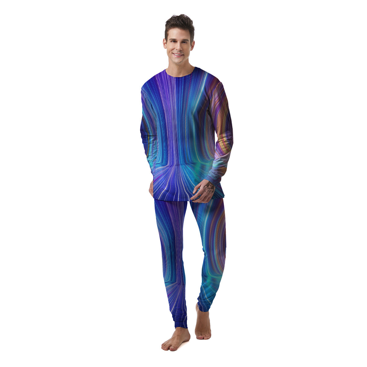Hyperspace Colorful Print Men's Pajamas-grizzshop