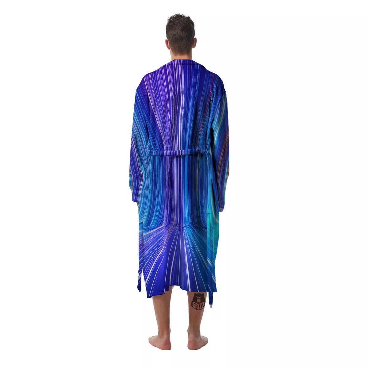 Hyperspace Colorful Print Men's Robe-grizzshop