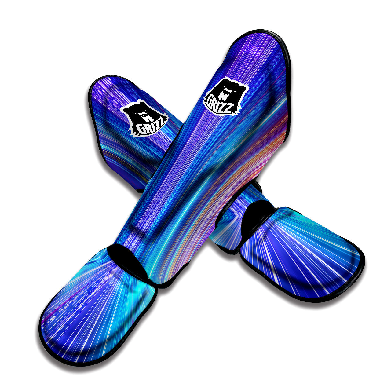 Hyperspace Colorful Print Muay Thai Shin Guards-grizzshop
