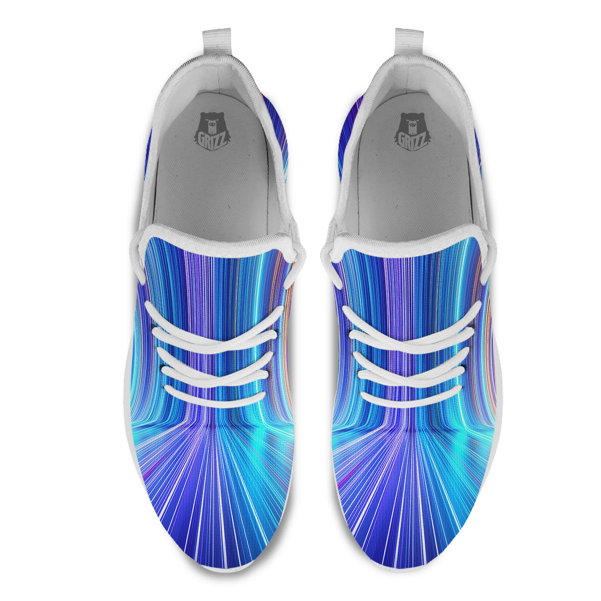 Hyperspace Colorful Print White Athletic Shoes-grizzshop