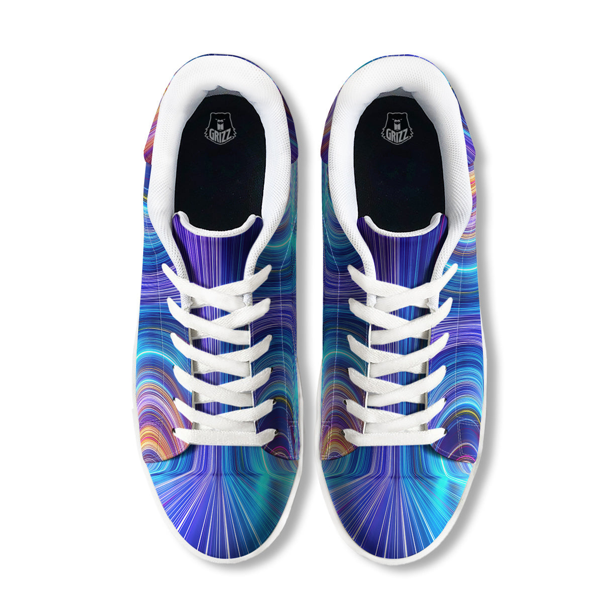 Hyperspace Colorful Print White Low Top Sneakers-grizzshop
