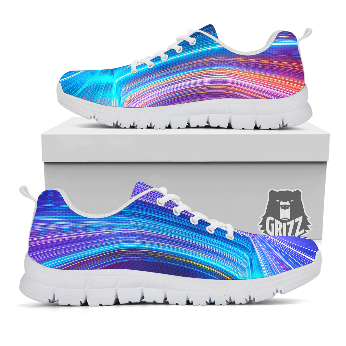 Hyperspace Colorful Print White Sneaker-grizzshop