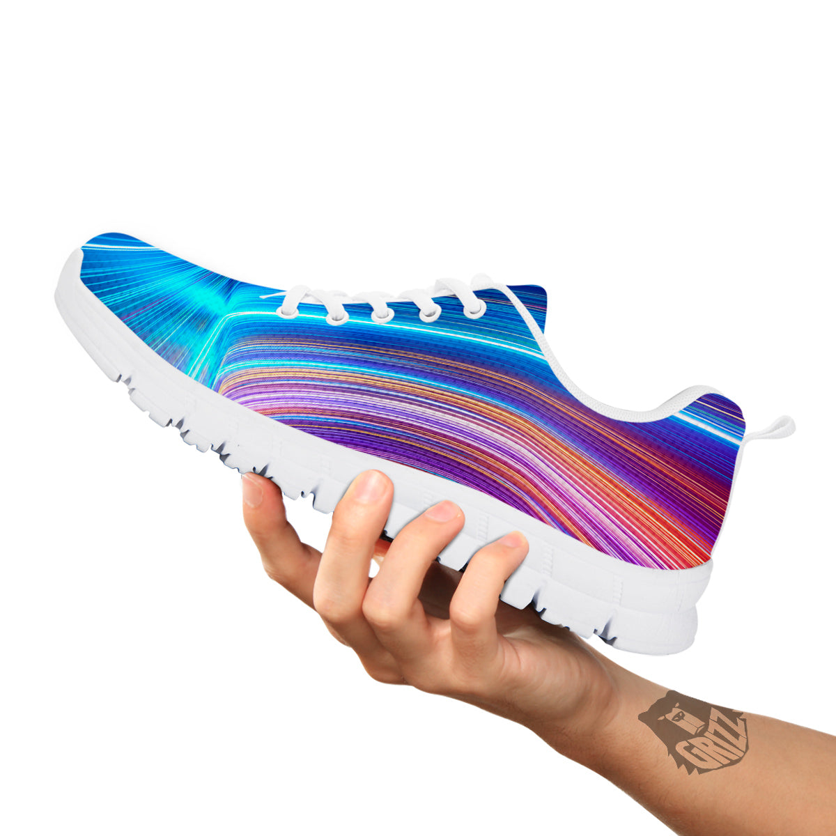 Hyperspace Colorful Print White Sneaker-grizzshop
