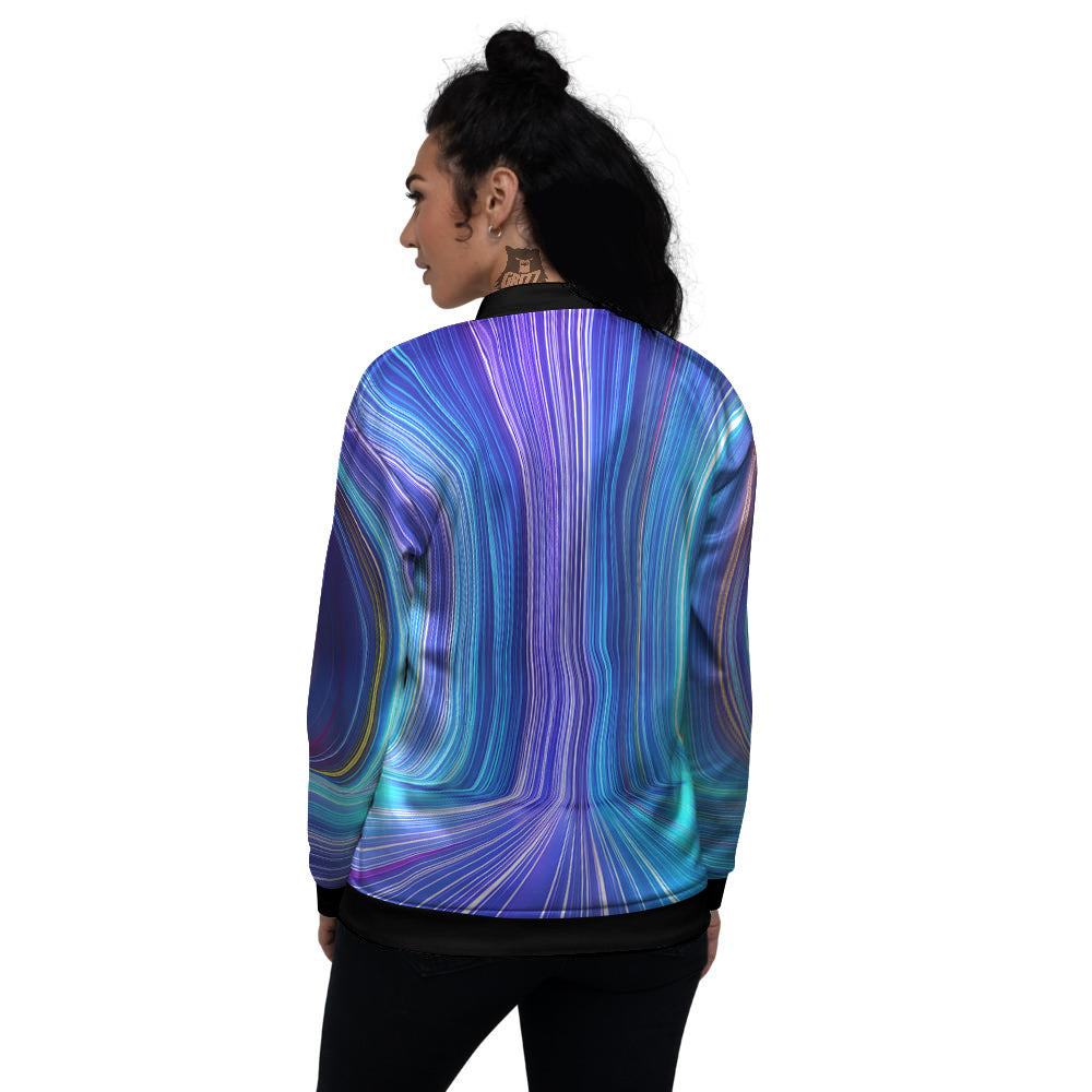 Hyperspace Colorful Print Women's Bomber Jacket-grizzshop