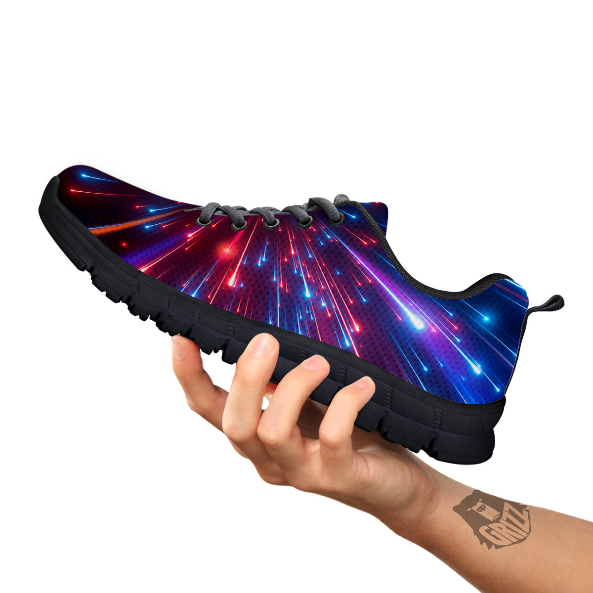 Hyperspace Cosmic Print Black Sneaker-grizzshop