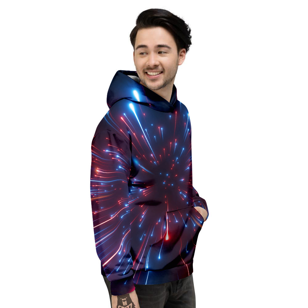 Hyperspace Cosmic Print Men's Hoodie-grizzshop