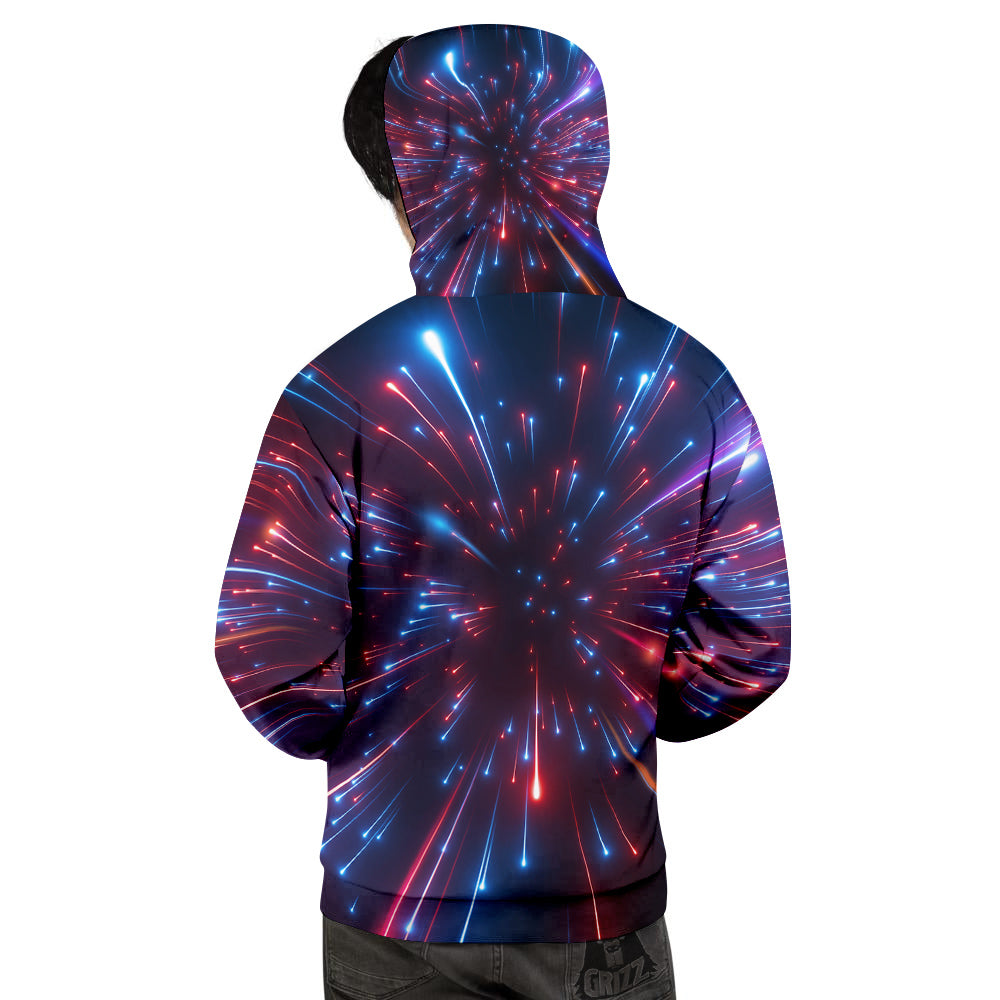 Hyperspace Cosmic Print Men's Hoodie-grizzshop