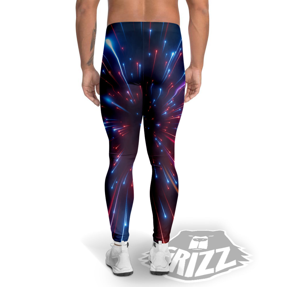 Hyperspace Cosmic Print Men's Leggings-grizzshop