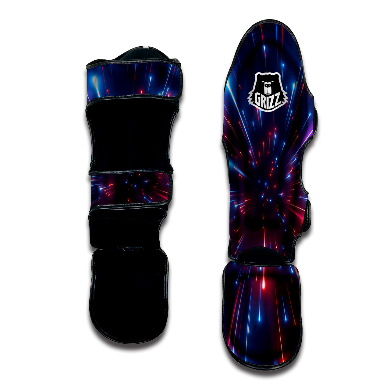 Hyperspace Cosmic Print Muay Thai Shin Guards-grizzshop