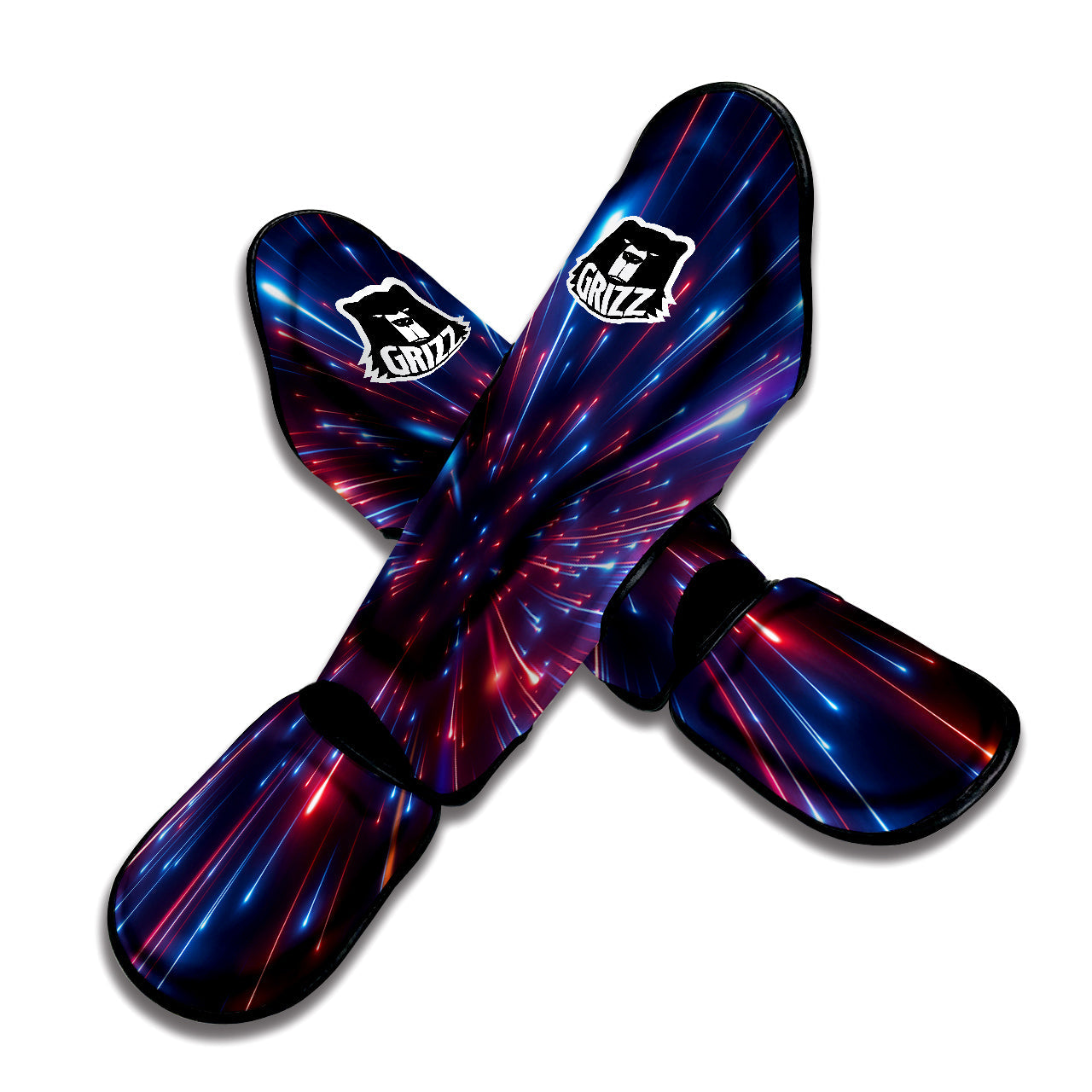 Hyperspace Cosmic Print Muay Thai Shin Guards-grizzshop
