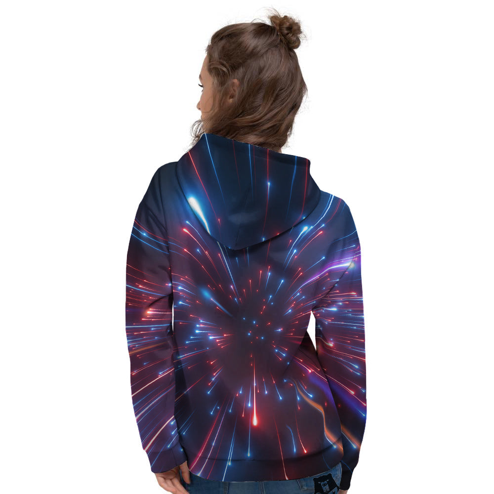 Hyperspace Cosmic Print Women's Hoodie-grizzshop
